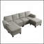 Canapé d'angle modulaire Cloud en lin de 259 cm (102 pouces) avec rangement sous le canapé, idéal pour un salon personnalisable.-766005833-766005839