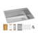 Crosstown 26" L x 19" W Undermount Kitchen Sink with Sink Grid