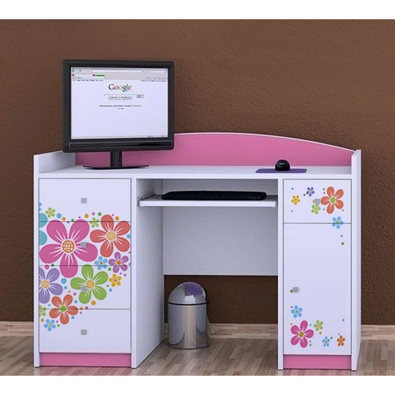 Mariel 125cm Computer Desk, Pink