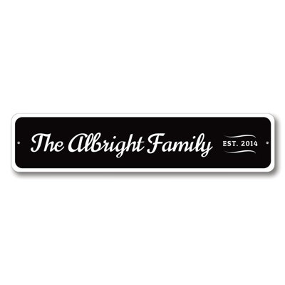 Enseigne familiale en aluminium
