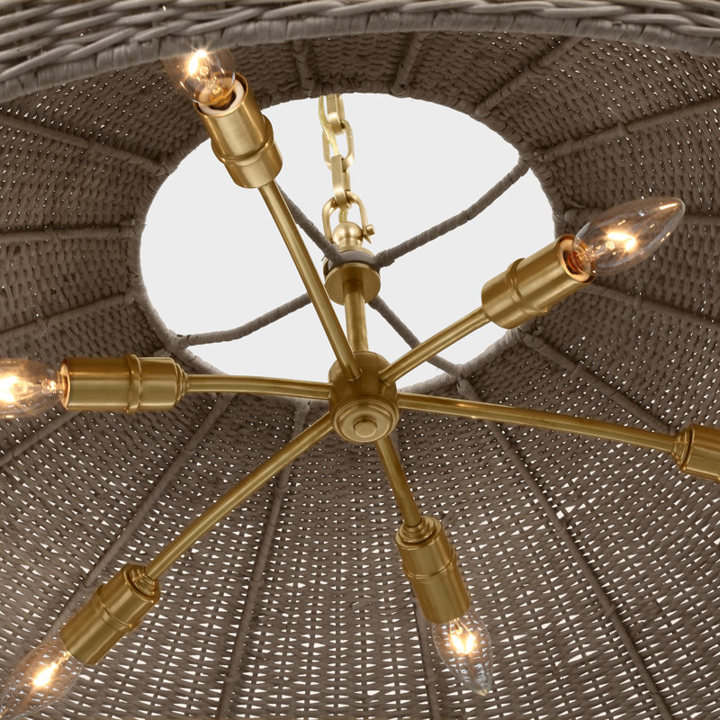 Kokomo Pendant by Chapman & Myers, 16.75" H x 44" W x 44" D, Ash, Antique-Burnished Brass