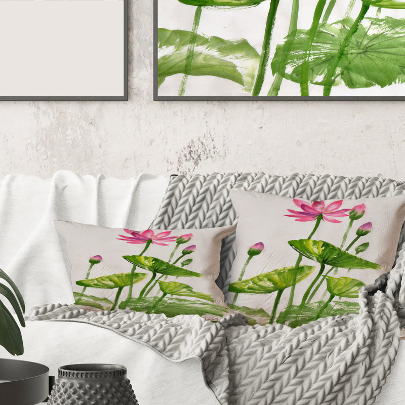 Housse de coussin carré et insert Lotuses in the Pond VII, 18" x 18"