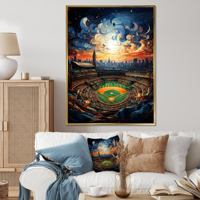 «Stadium In Spotlight At Night III - Cityscapes», reproduction sur toile