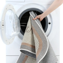 Lacomfy Laundry Mat Rubber Laundry Room Rug Runner Padded