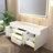 Milana  Floating Bathroom Vanity With Reinforced Acrylic Double Sink In Gloss White-994224300