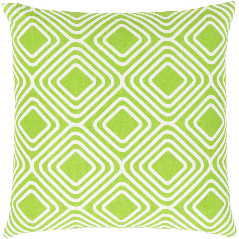 Housse de coussin en coton Ballina, H 22 po x l 22 po x P 1 po, Vert