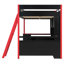 Lit mezzanine en bois avec bureau-2057009462