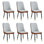 Chaise d'appoint rembourrée en similicuir (dossier de 6)