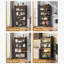 Kitchen Storage Cabinet, Kitchen Bakers Rack With 4 Foot Pads, 360° Swivel Lockable Casters And 4 Hooks, For Dining Room