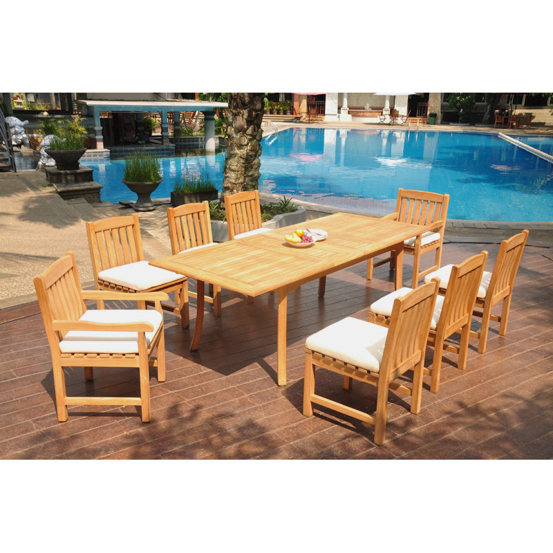 Ensemble repas pour 8 personnes Ezequiel, H 30,5 po x L 94 po x l 40 po, 10