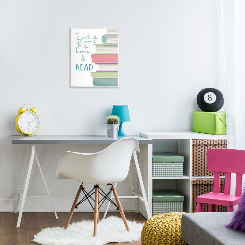 Plaque murale Stay Home & Read, design par Seven Trees Design