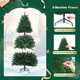 Unlit Christmas Tree, Artificial Evergreen Tree with Solid Metal Base for Home Holiday Decor