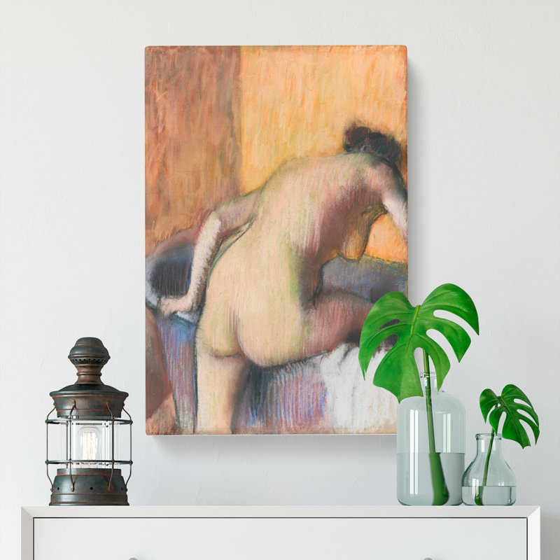 Bather Stepping Into A Tub by Edgar Degas - Wrapped Canvas, 60cm H x 40cm W x 3cm D