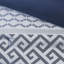 Ensemble d'édredon 7 pièces jacquard bleu marine