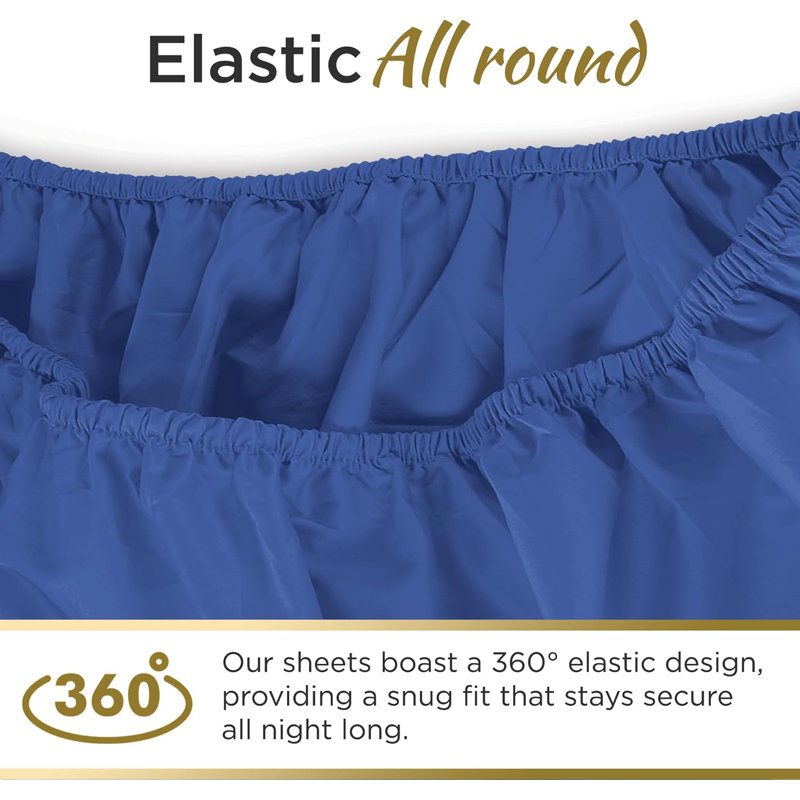 100% Microfiber Double Brushed Sheet Set - Extra-Soft & Wrinkle-Free - 15" Deep Pockets - Ideal for Dorms, Hospitals & Split Beds - 3 PC Set