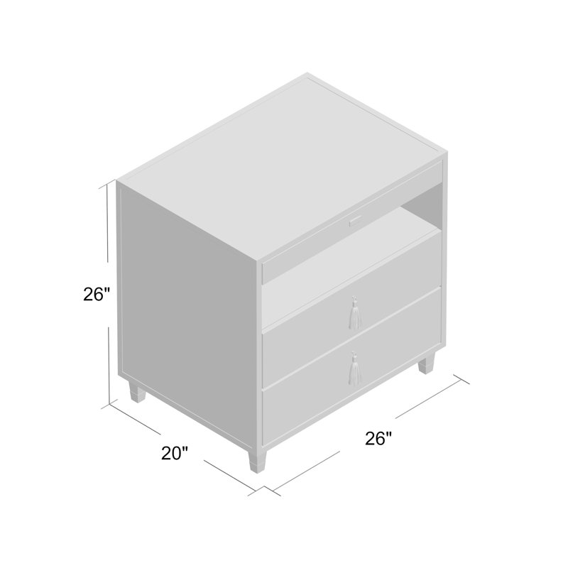 Bedside Chest, Silver