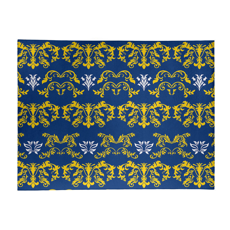 Damask Indoor Rug, Rectangle 8' x 10'