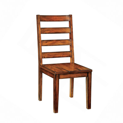 Ensemble de 2 chaises de salle à manger en bois massif de style industriel
