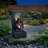 28" H Outdoor Buddha Waterfall Fountain, Freestanding Relaxing Water Feature, Asian Zen Fengshui Decor For Patio, Garden, Backyard, Deck & Home, Ideal Gift Led Fountain