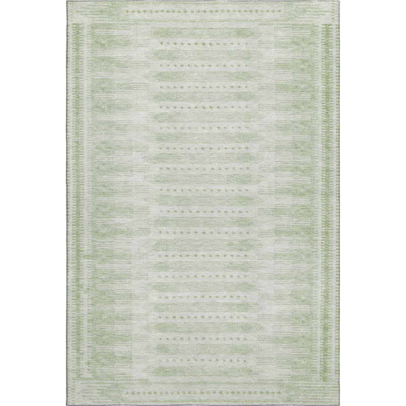 Premium Machine Washable Ashlynn Border Rug, Rectangle 5' x 7'6"