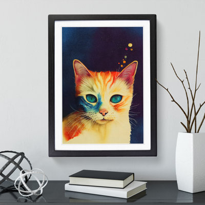 Cat In Watercolour No.3 - Single Picture Frame Print