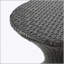 Table d'appoint durable en osier brun sablier pour l'extérieur