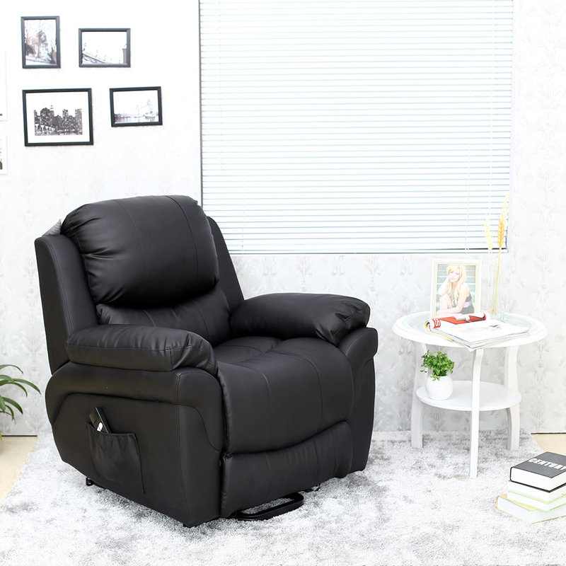 97cm Wide Lift Assist Standard Recliner, Black, Single Motor Lift Assist