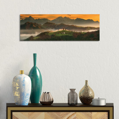 Church by Krzysztof Browko - Wrapped Canvas Panoramic Print