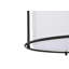 Modern 18 In. 3-light Drum Chandelier With Fabrics Shade,matte Black Cage Shaded Pendant Light Hanging Lamp Fixture
