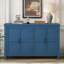 Buffet rustique avec rangement spacieux, tablettes réglables et élégantes poignées en métal rétro pour un décor de maison de campagne moderne