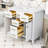 Voronica Wood Single Bathroom Vanity Cabinet with Ceramic Basin Sink and Multi-Functional Storage-300257364
