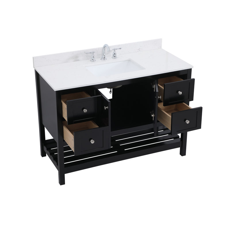 Ensemble de meuble-lavabo simple 48 po Krish, Noir