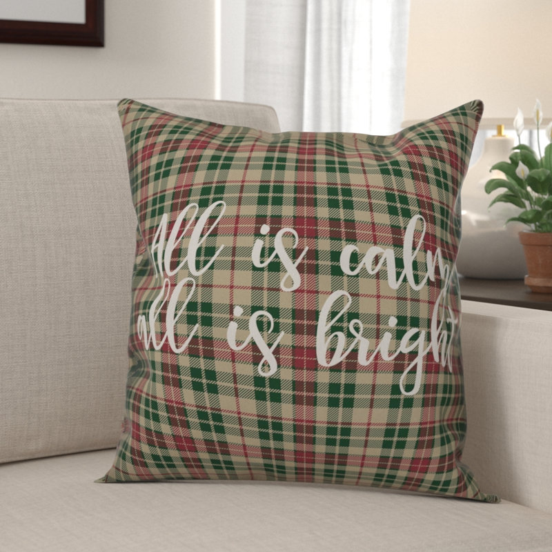 Tout est calme, tout est brillant en tissu écossais tartan, Housse de coussin