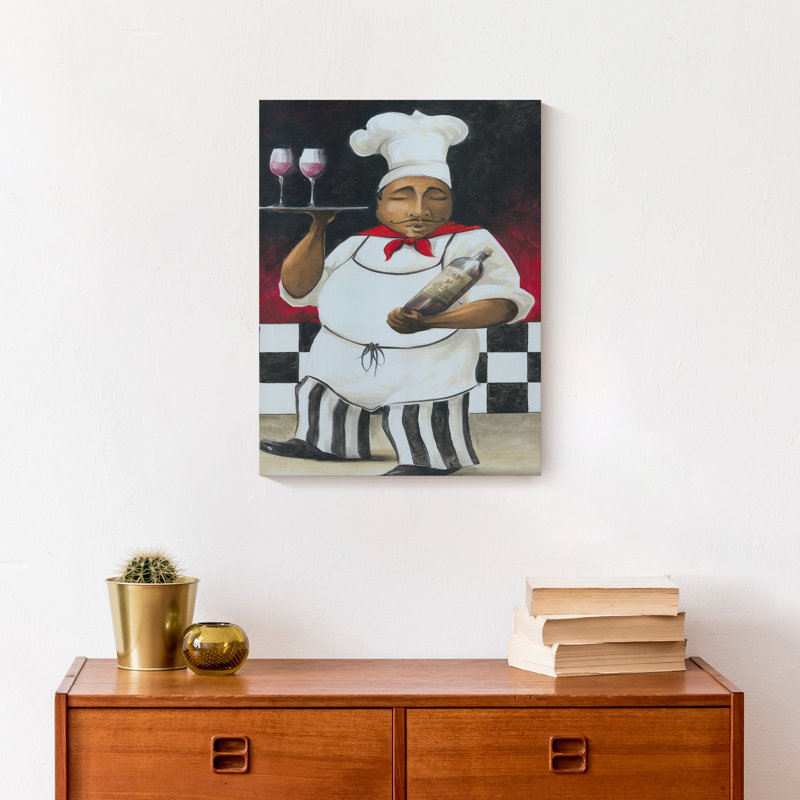 «Serving Chef» sur impression sur toile, H 16 po x l 12 po x P 1,25 po, Toile tendue