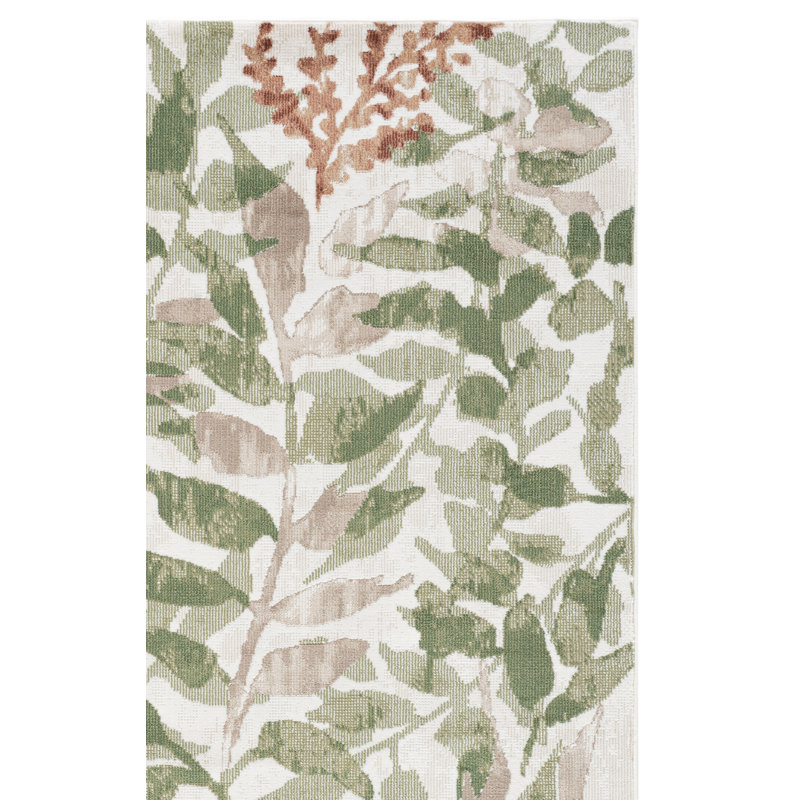 Tapis intérieur/extérieur à motif floral Utopia 800, Rectangle 5 pi 3 po x 7 pi 6 po