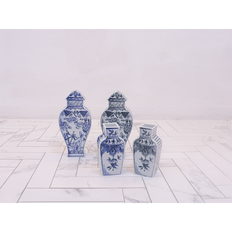 Well Versed Porcelain Table Vase, Gray