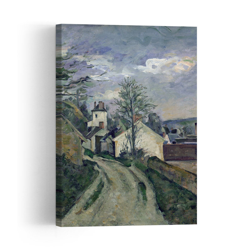 The House Of Doctor Gachet At Auvers, 1872-73 Abstract Contemporary Architecture Wall Art Print by Paul Cezanne - Wrapped Canvas Print