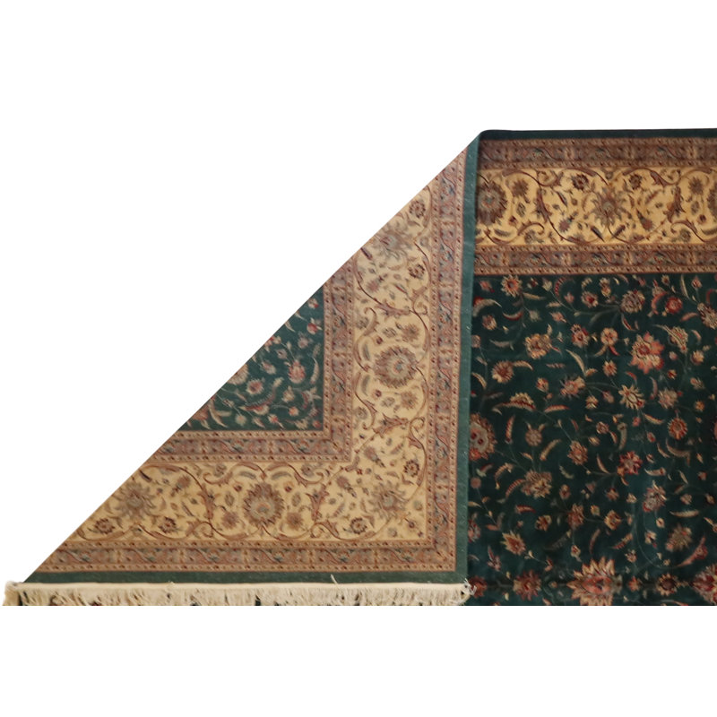 Global Rug One-of-a-Kind Hand-Knotted Kashan 12'2" x 18'6" Wool Area Rug