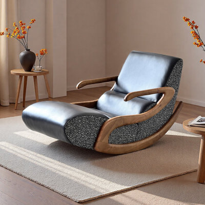 Chaise berçante ergonomique simple en similicuir