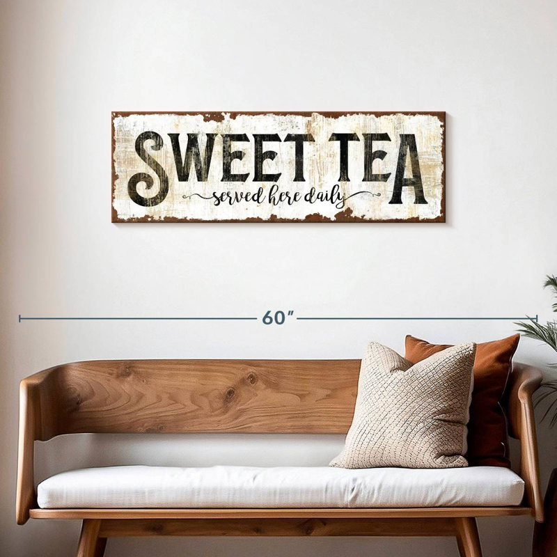 Signe «Sweet Tea», H 42 po x l 14 po x P 1,25 po