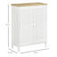 Armoire de rangement spacieuse à deux portes avec 2 tablettes réglables, parfaite pour organiser et décorer n'importe quelle pièce