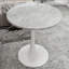 Table d'appoint ronde à plateau en marbre avec base piédestal conique (table seulement)-859725912-859725990