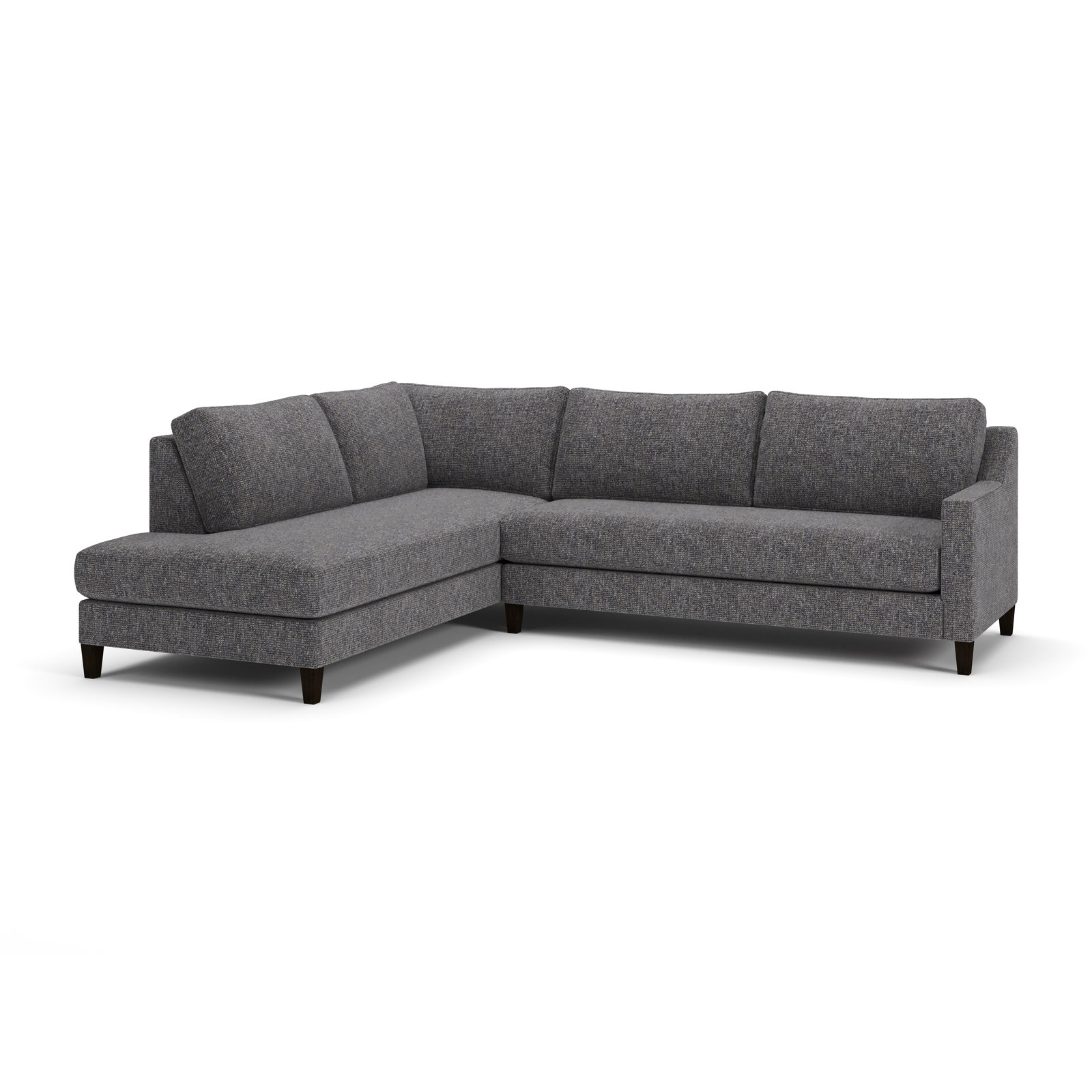 Marlowe Chaise Sectional, Valet Carbon, Left Hand Facing