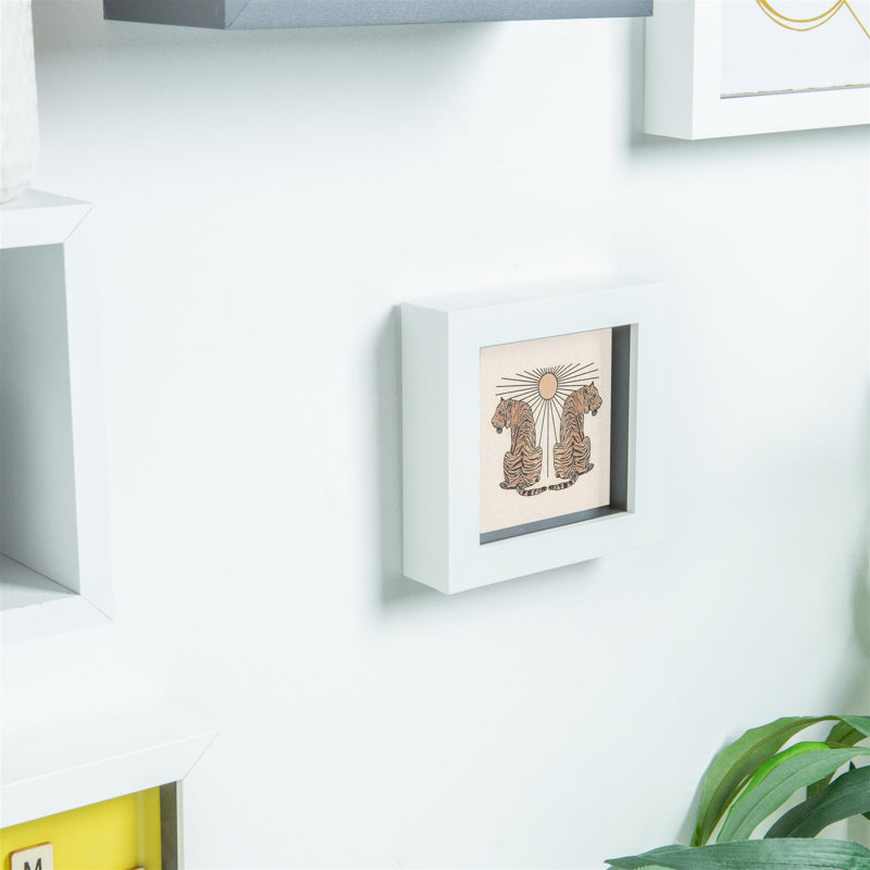 Nicola Spring - 3D Box Photo Frame, White, 12.5cm H x 12.5cm W x 3.5cm D