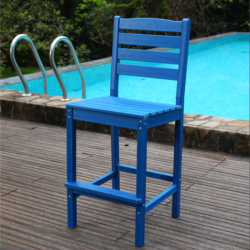 Tabourets de bar - sièges pour 2 personnes, conception américaine bleu marine, jardin extérieur, imperméable, repas d'entretien, bleu, intempéries, séchage rapide