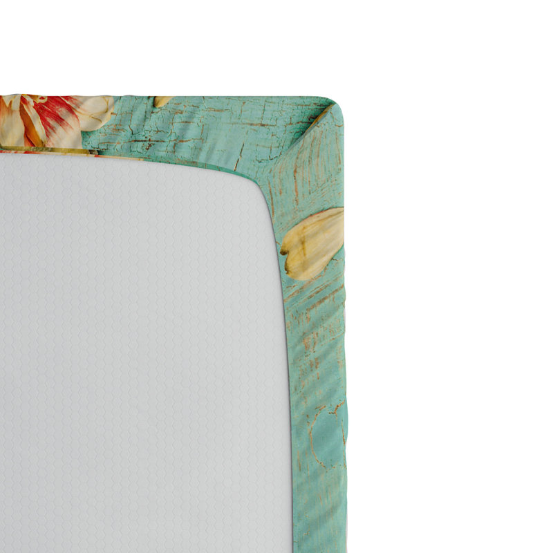 Microfiber Floral Fitted Sheet, Full Fitted Sheet