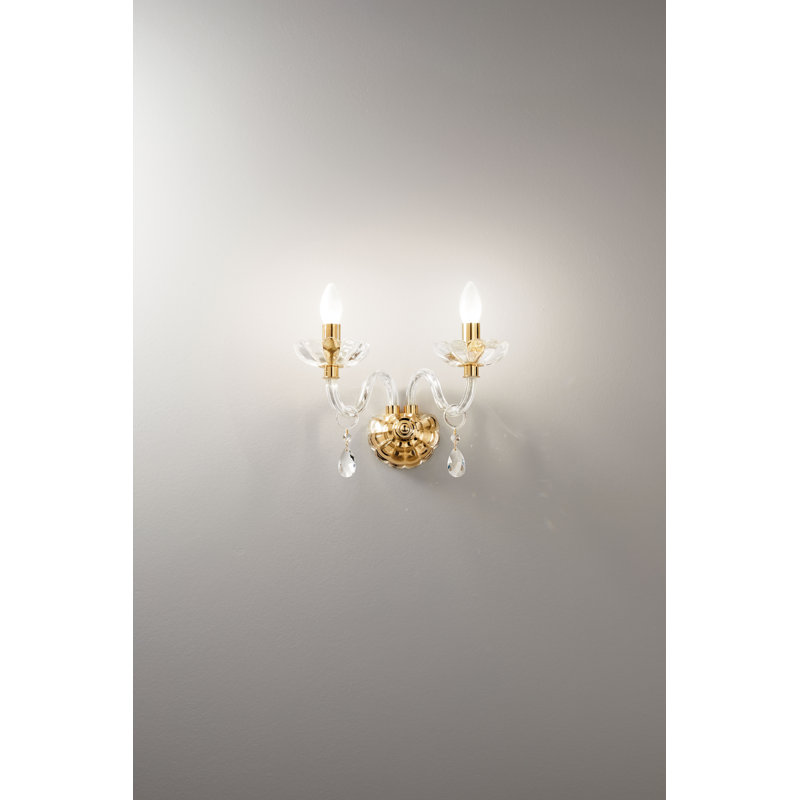 Solomon Glass Candle Wall Light