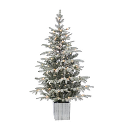 54' H Lighted Artificial Fir Christmas Tree