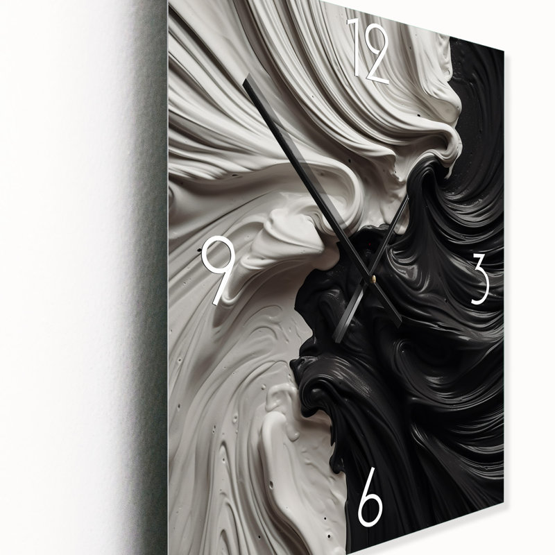 Jovaniel - Modern Geometric Very Large Wall Clocks, 40" H x 30" W x 1" D
