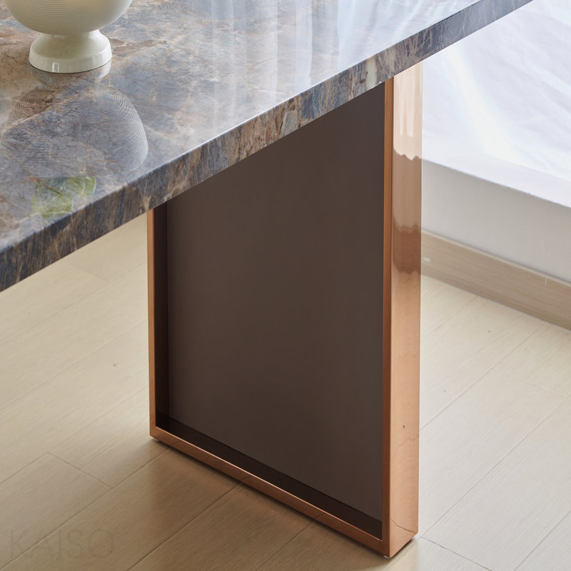 Table de salle à manger rectangulaire en L 70,8 po x l 35,4 po x H 29,8 po